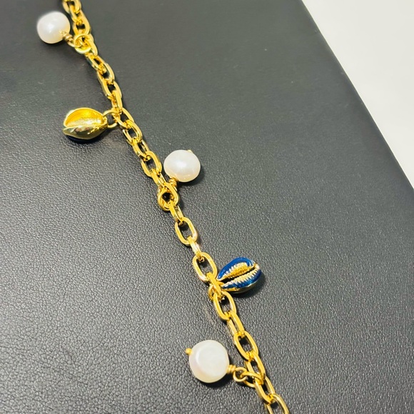 MAYAMAR 24K Gold Plated Chain Bracelet with Cultural Pearls. Retail $98. NIB. - Picture 3 of 5